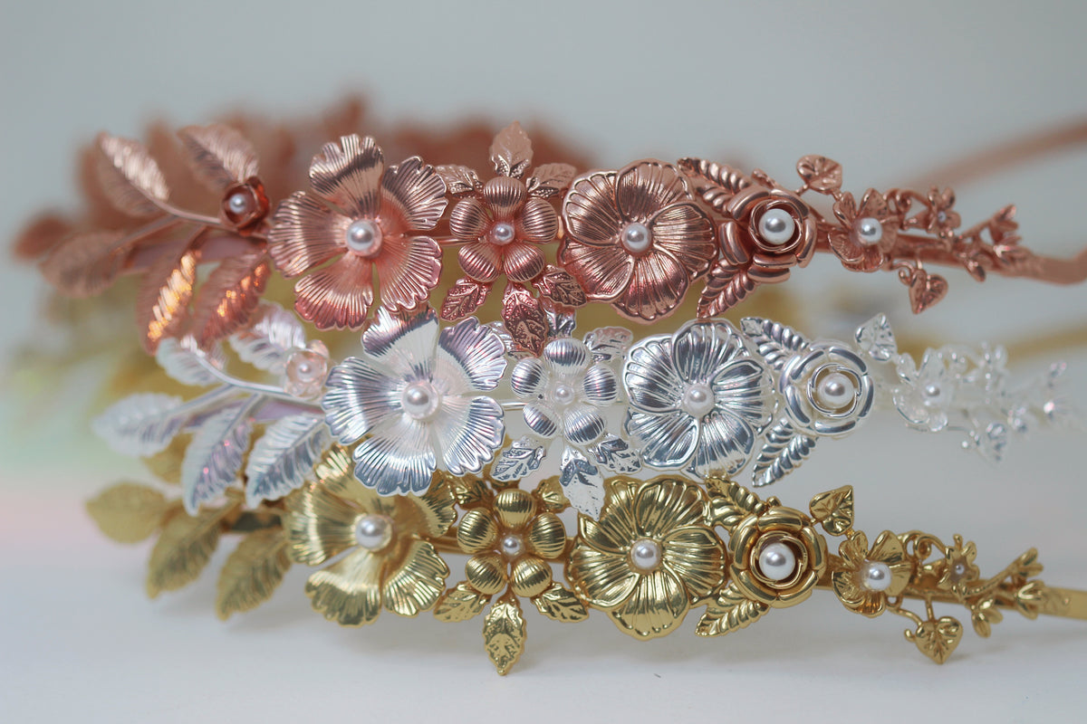 Royal Bloom Floral Goddess Crown