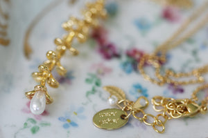 Wild Fern & Pearl Necklace
