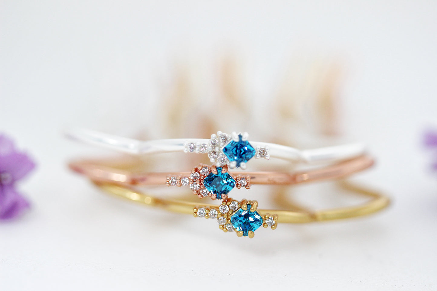 Cerulean Blue Sparkle Hair Pin
