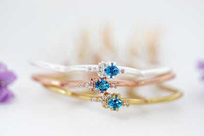 Cerulean Blue Sparkle Hair Pin