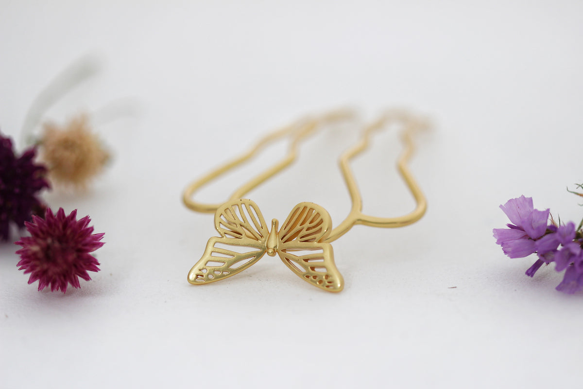 Spring Butterfly Hair Prong