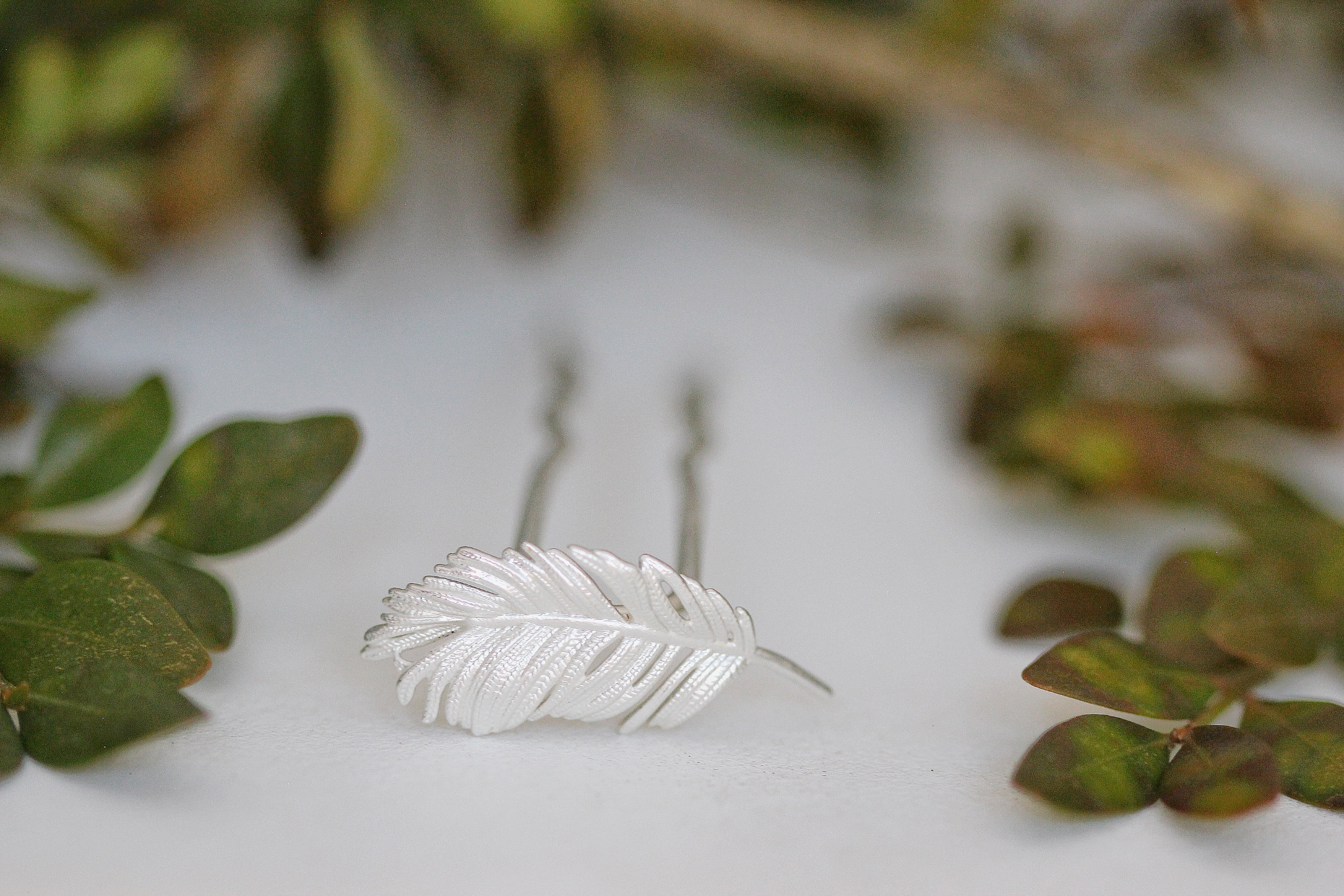 Small Feather Hair Prong