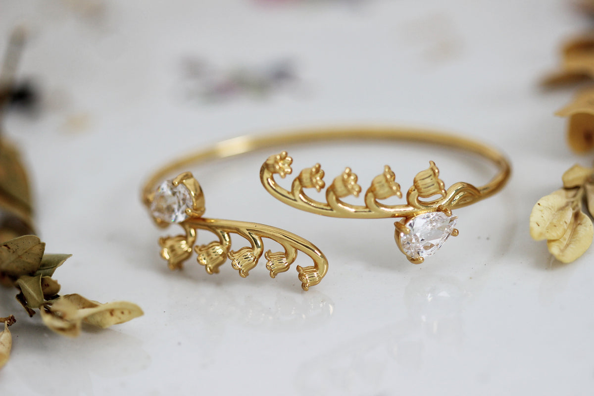 Crystal Lily of the Valley Bracelet