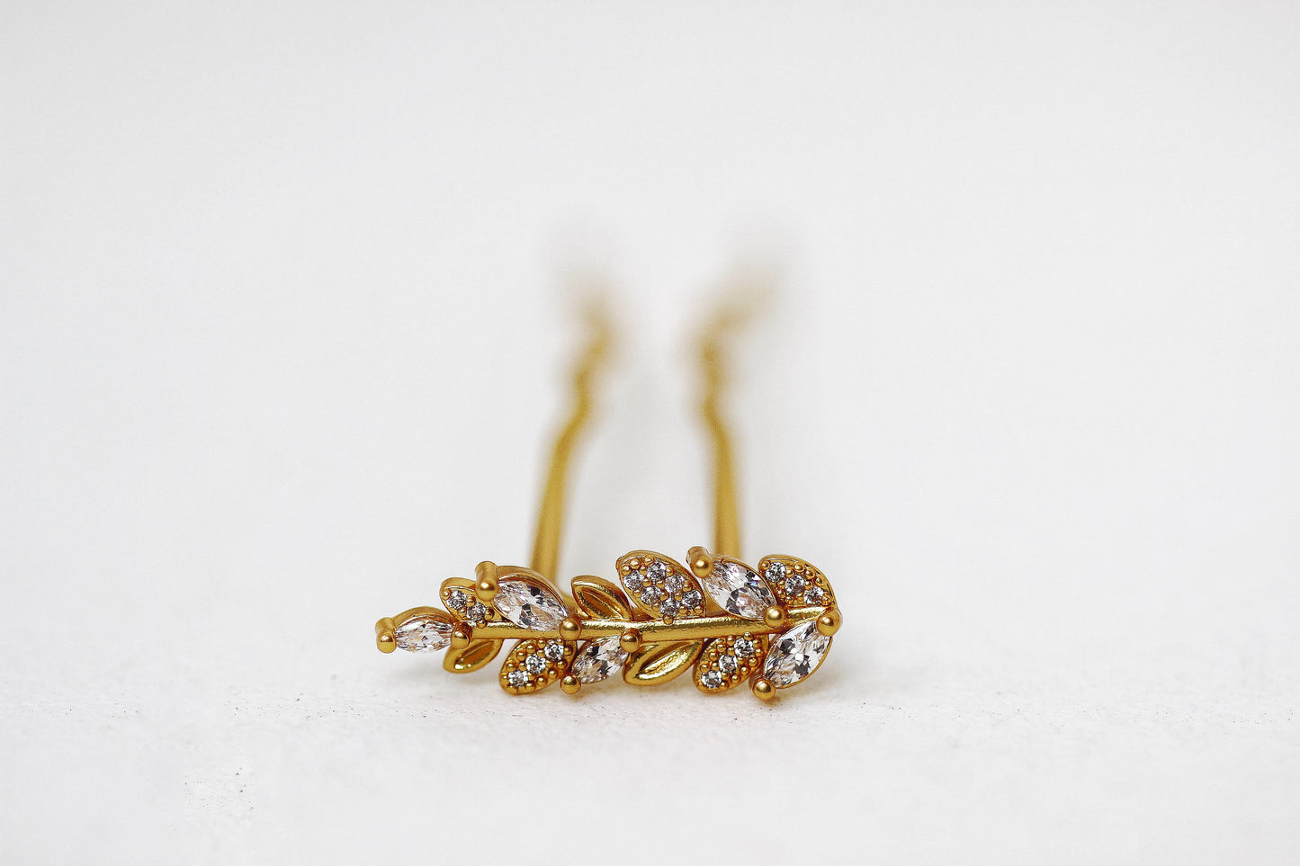 Crystal Leaves Pin Duo- 2 piece Set