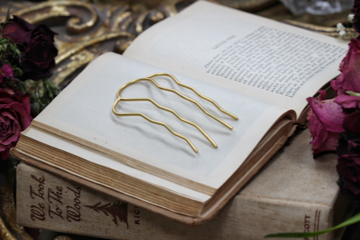 Four Teeth Plain Hair Prong / Pin