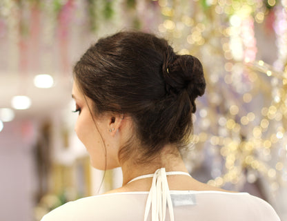 Two Teeth Long Tree Plain Hair Prong / Pin