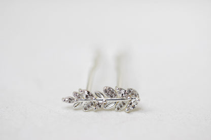 Crystal Leaves Pin Duo- 2 piece Set