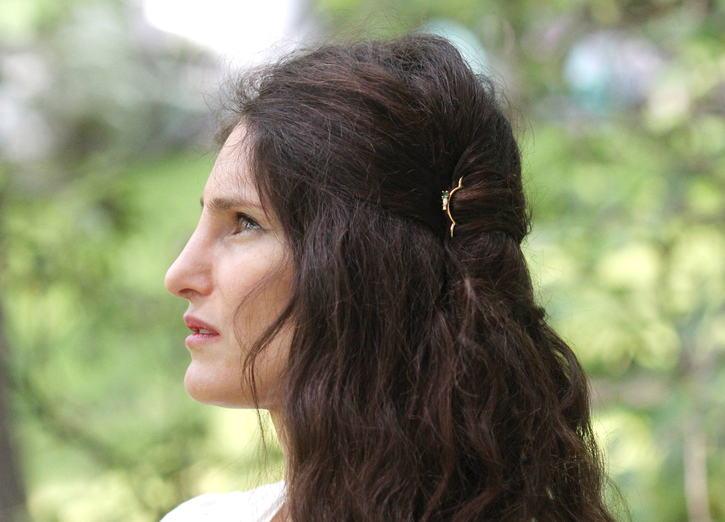 Opal Emerald Dream Hair Pin