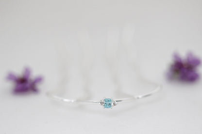 Sky Blue Sparkle Hair Pin