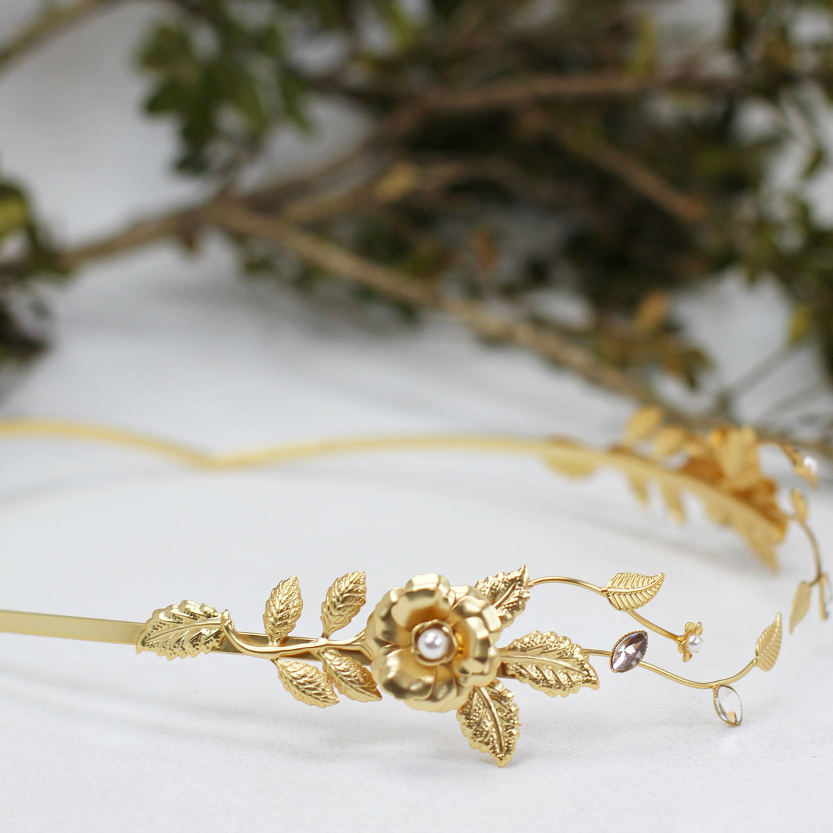 Avigail Adam hair crown divine florals like new Full Whimsical Meadows Floral Goddess Crown – Avigail Adam main image 3
