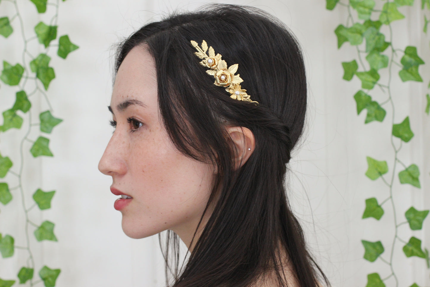 Josie Floral Asymmetrical Goddess Crown