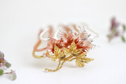 Triple Maple Leaves Hair Prong