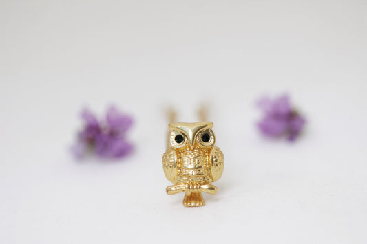 Baby Emerald Owl Hair Prong