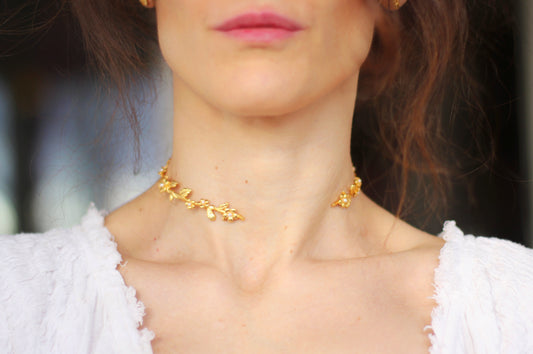 Forget me Not Floral Choker