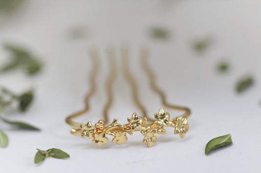 Wild Ivy Leaves Hair Prong