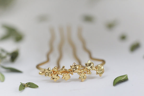 Wild Ivy Leaves Hair Prong – Avigail Adam