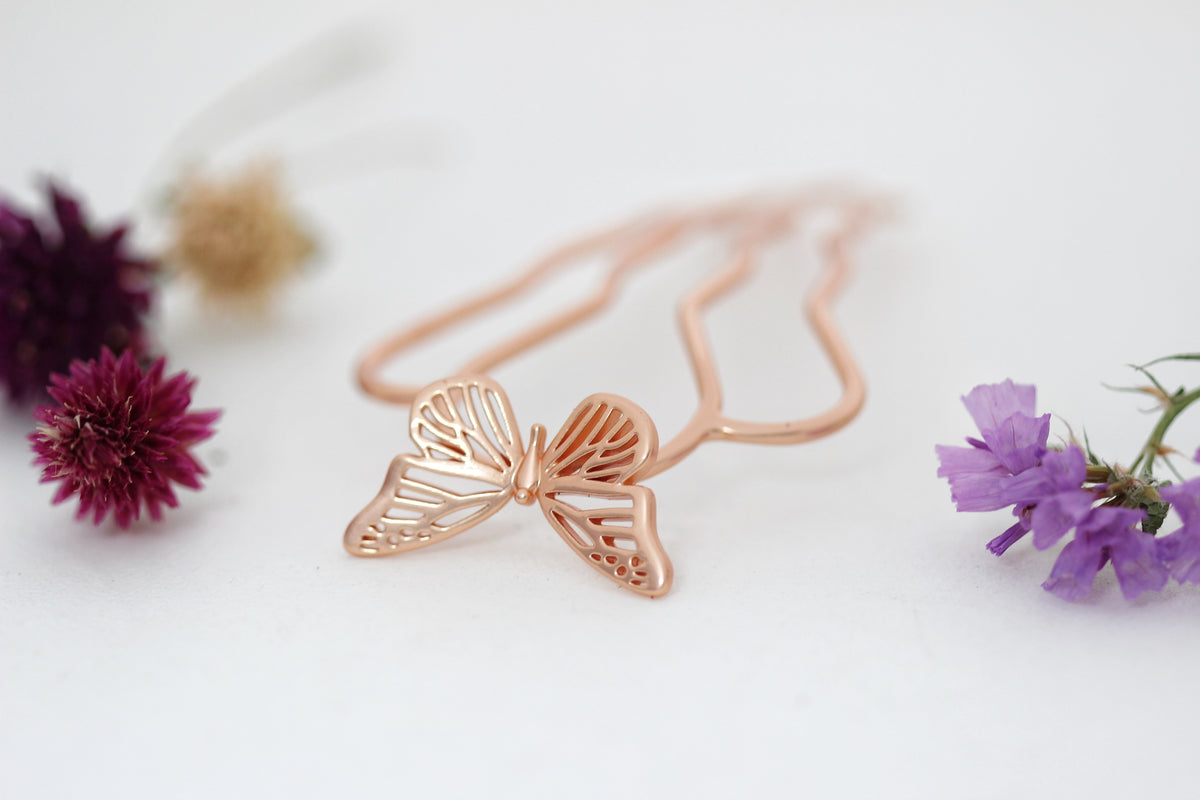 Spring Butterfly Hair Prong
