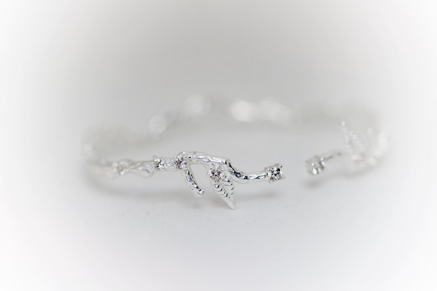 Rustic Dainty Branch Crystals Bracelet