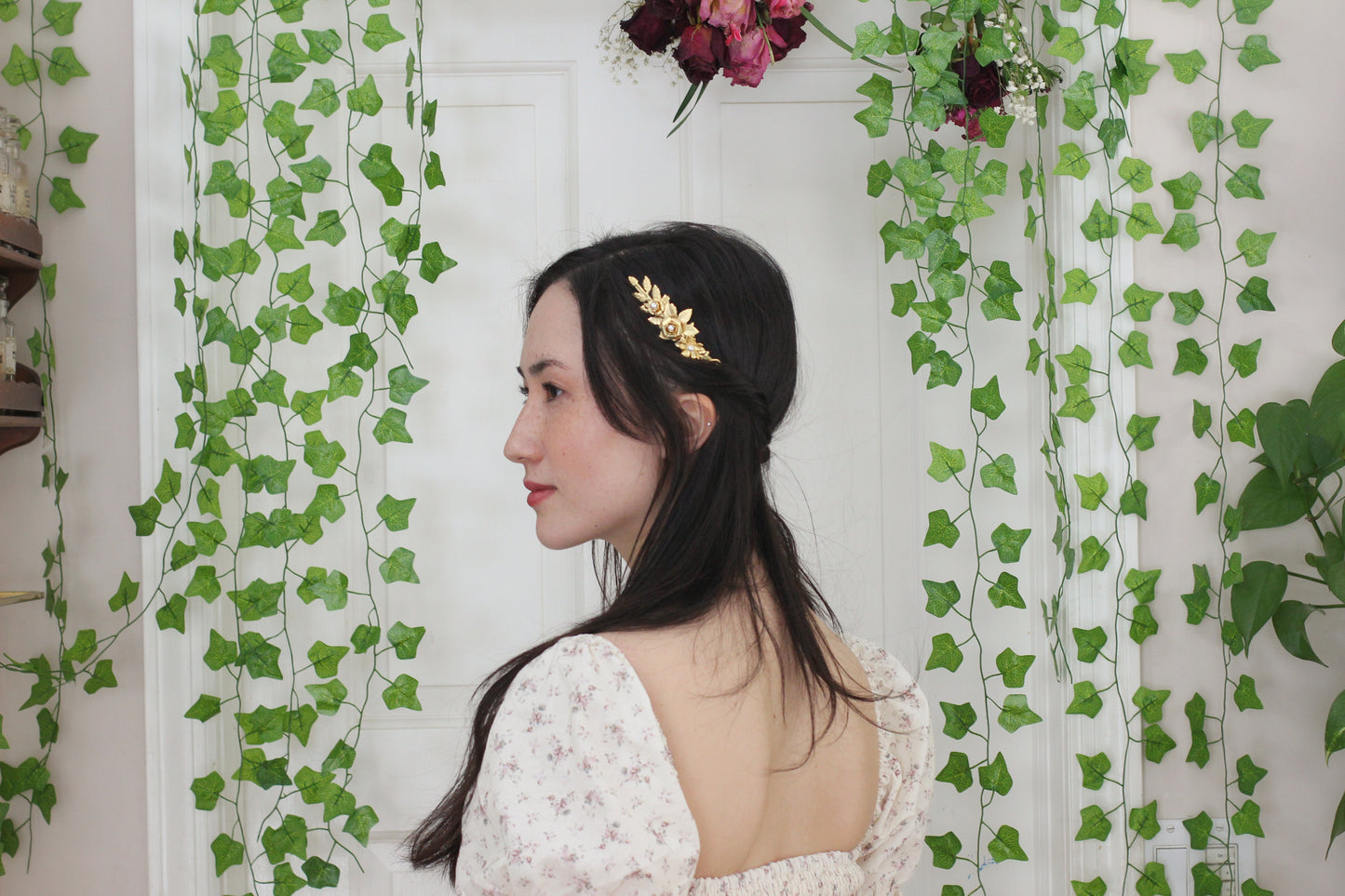 Josie Floral Asymmetrical Goddess Crown
