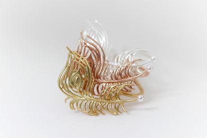 Peacock Feather Hair Prong
