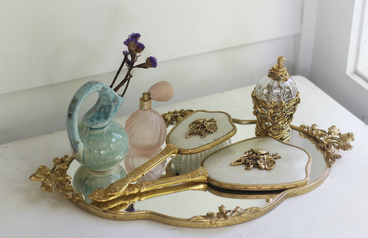 Antique Floral Matson Vanity Set