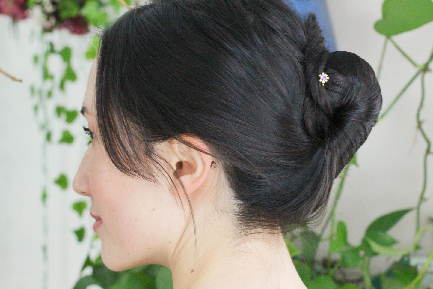 Mini Purple Amethyst Sparkle Hair Pin