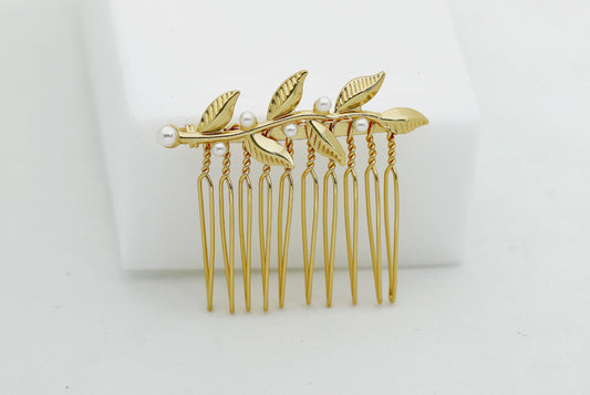 Mini Twigs & Pearls Hair Comb