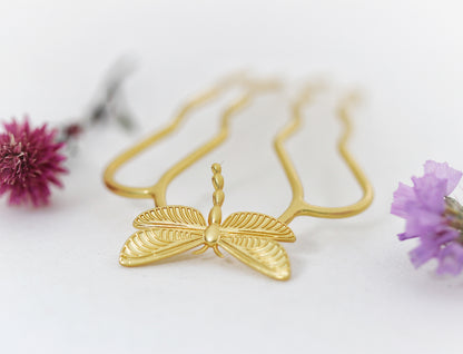 Spring Dragonfly Hair Pin