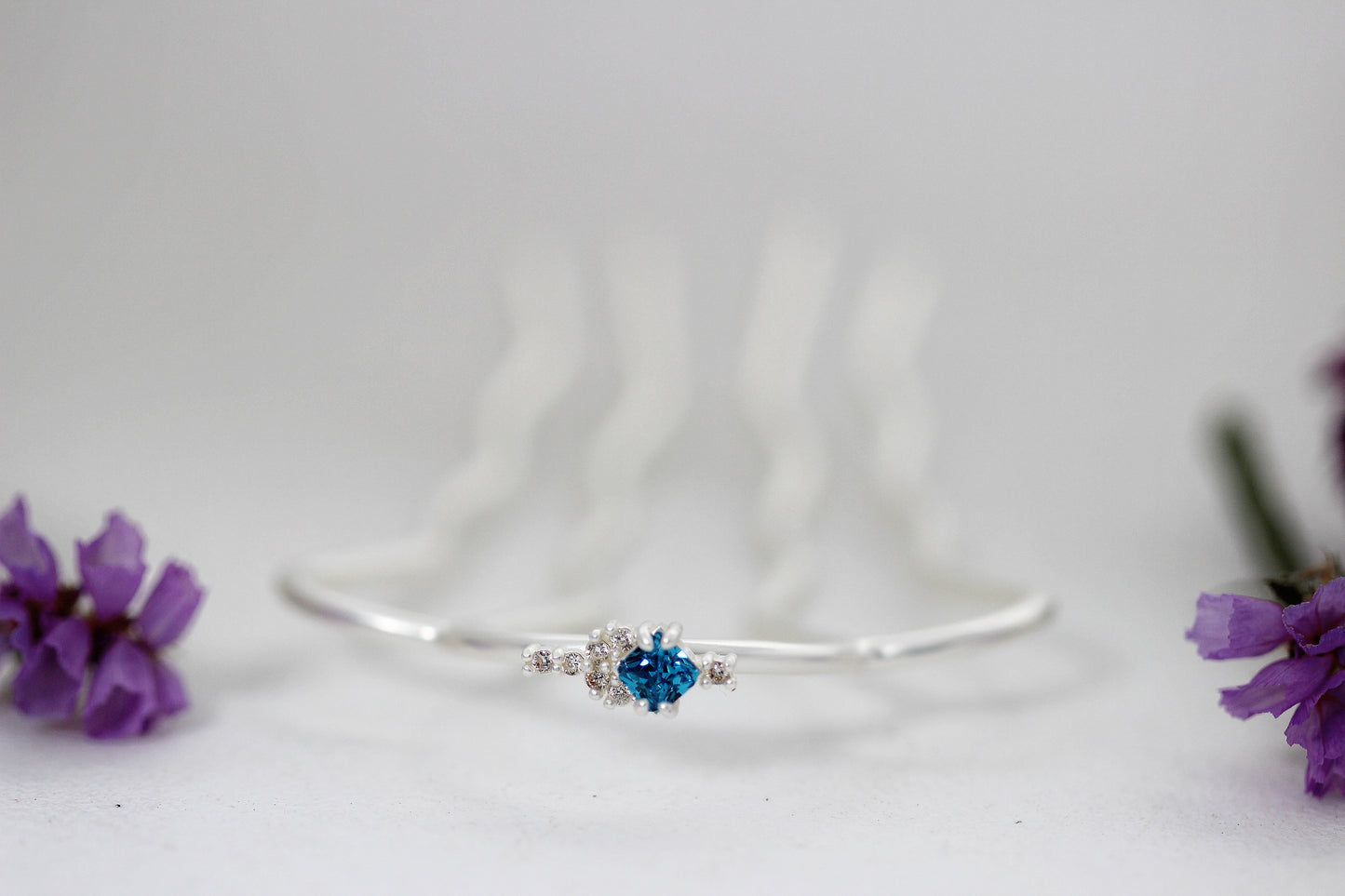 Cerulean Blue Sparkle Hair Pin