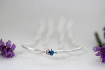 Cerulean Blue Sparkle Hair Pin