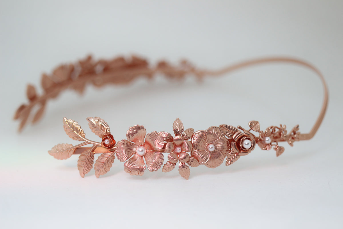 Royal Bloom Floral Goddess Crown