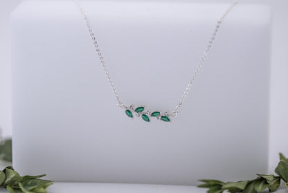 Green Forest Nymph Crystals Necklace