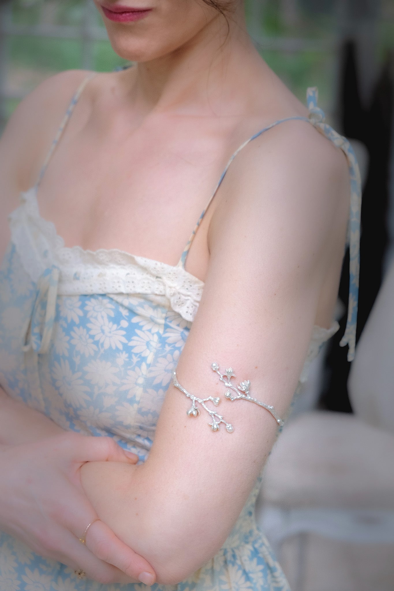 Magnolia Branch Floral Arm Band