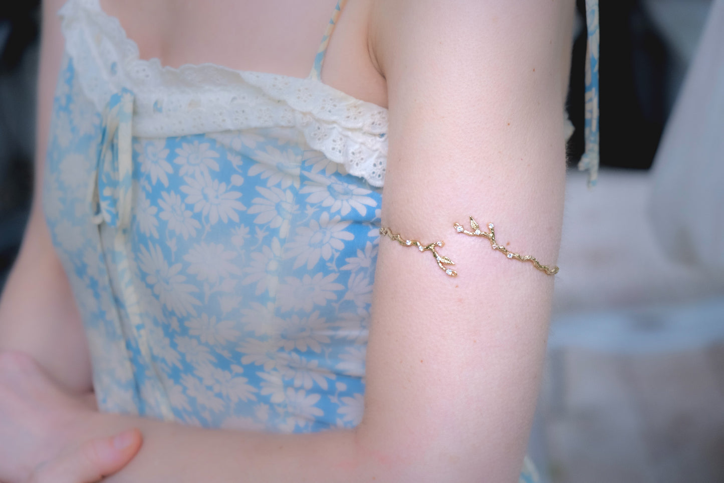 Rustic Branch w/ Crystals Arm Band