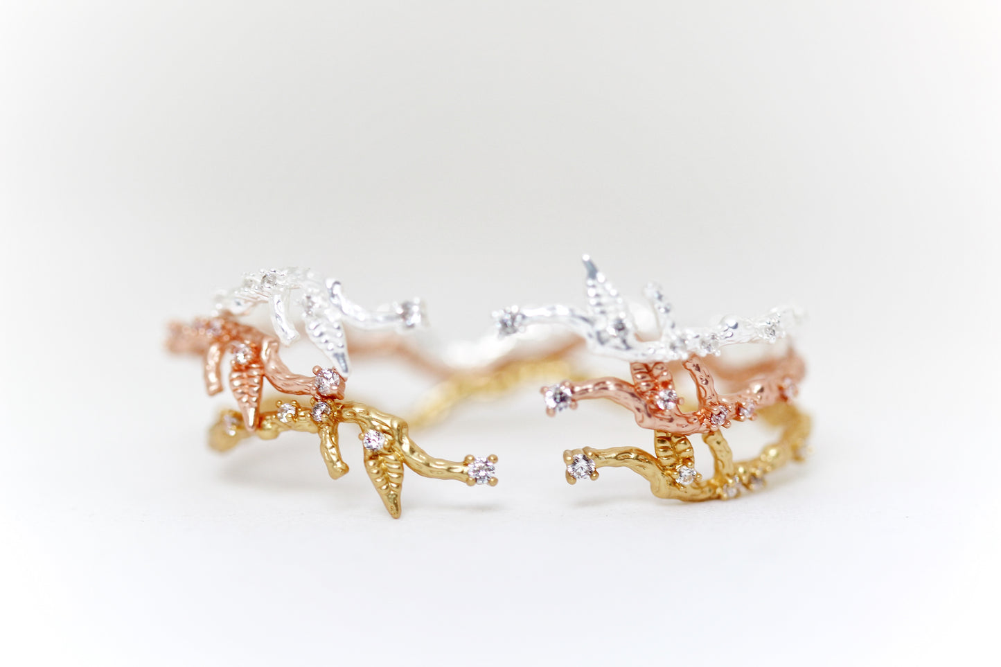 Rustic Dainty Branch Crystals Bracelet