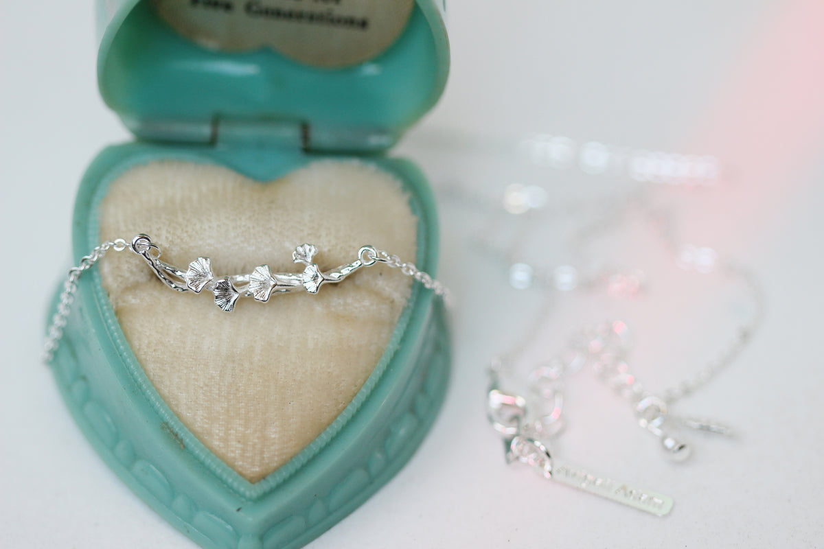 Petite Ginkgo Leaves Necklace