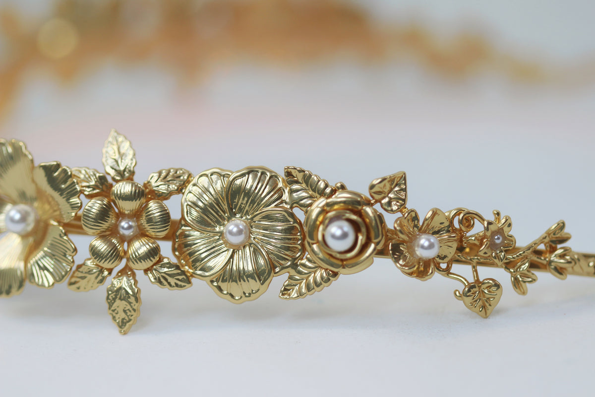 Royal Bloom Floral Goddess Crown
