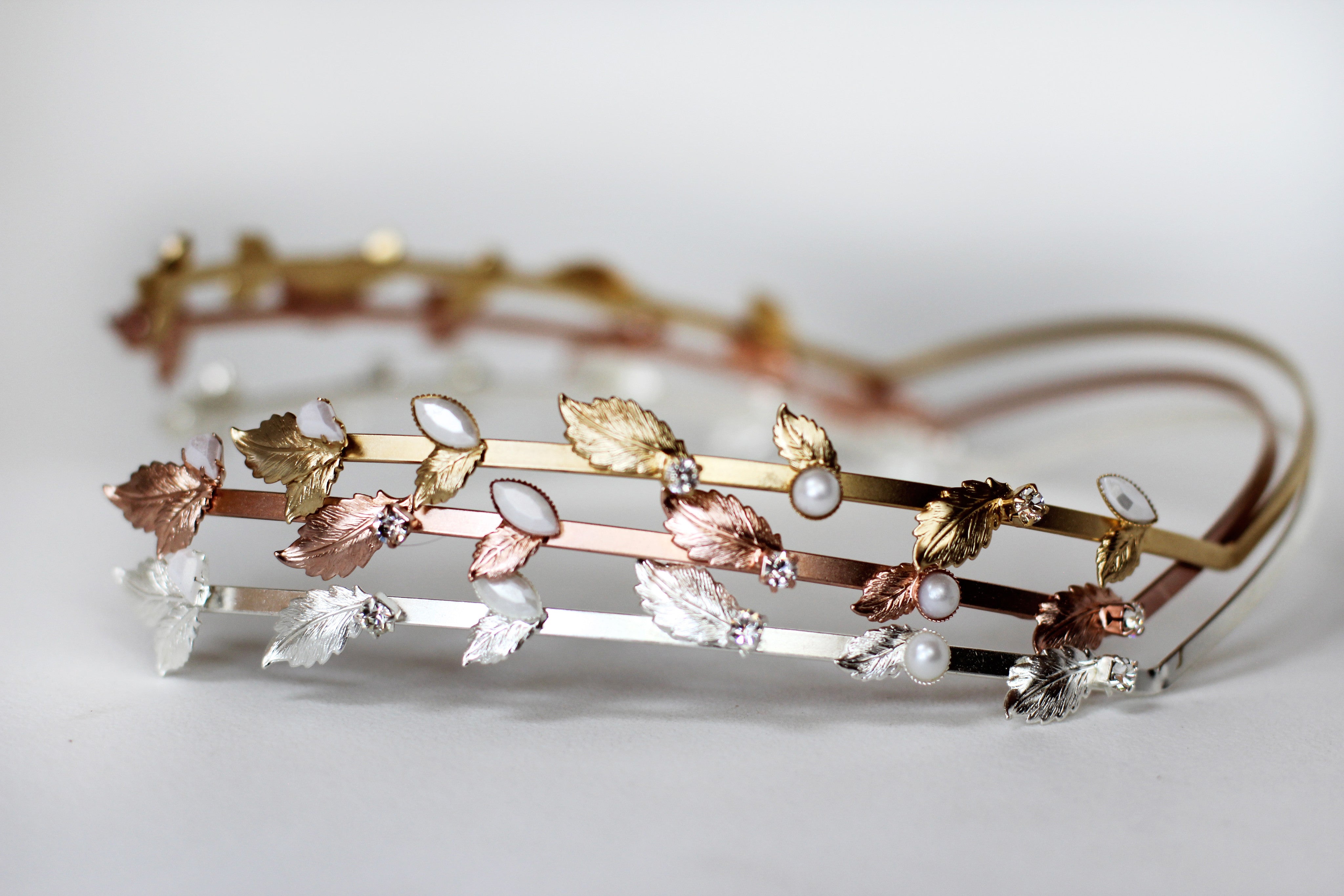 Preorder * Full Bloom Field Crystals & Pearls Goddess Crown