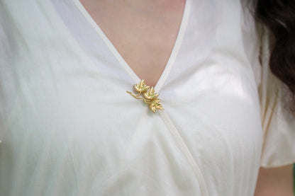 Triple Maple Leaves Brooch