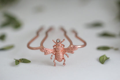Bee with Crystal Hair Prong