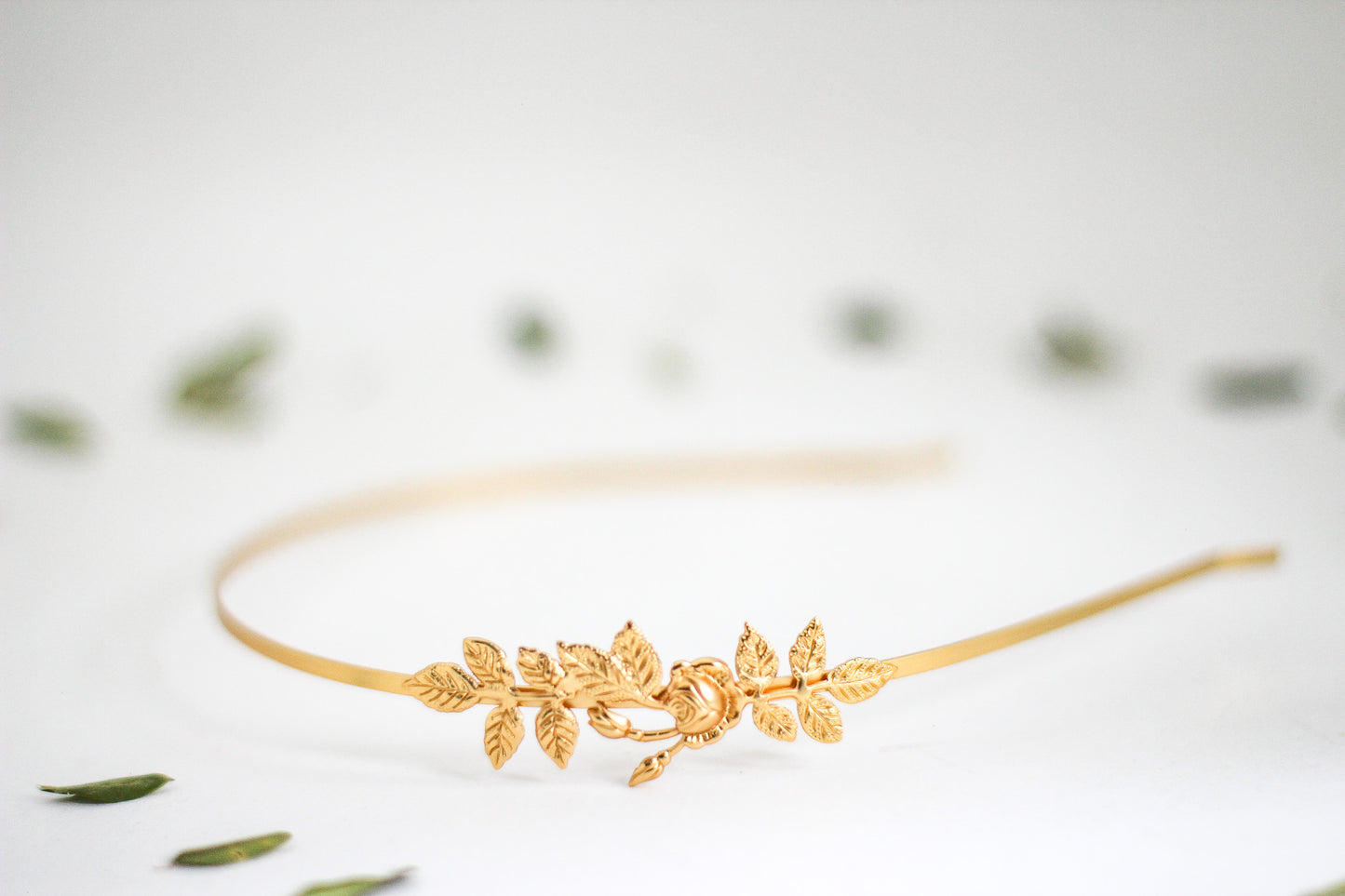 Rose & Leaves Headband