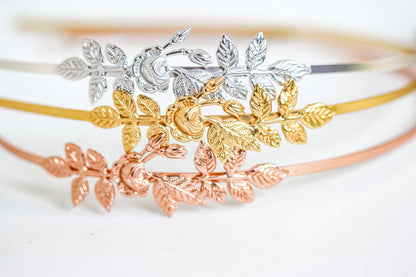 Rose & Leaves Headband