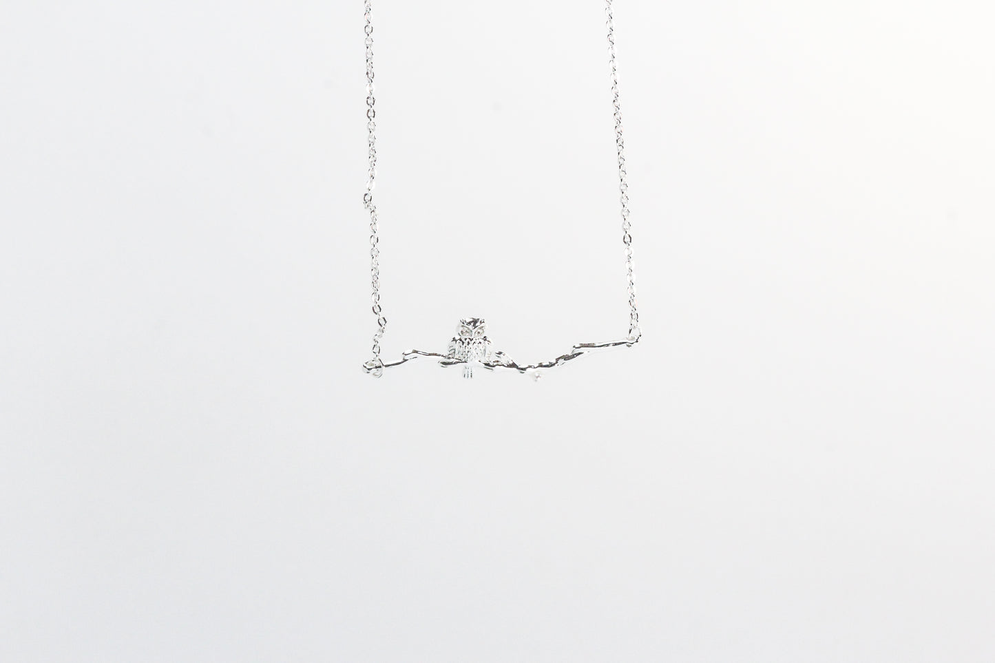 Owl Sitting on a Branch Necklace