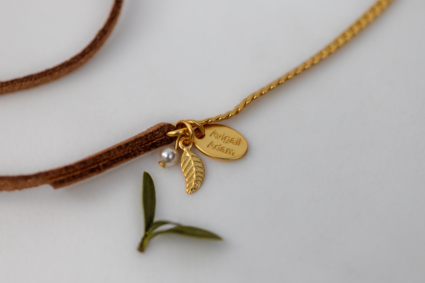 Made to Order * Dainty Olive Branch Hair Chain