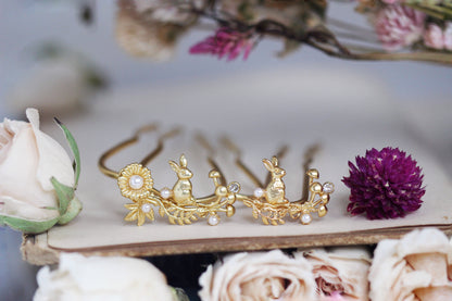 Bunny Mushroom Pin Duo- 2 piece Set