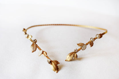Made to Order* Crystals Pearls Leaves Choker
