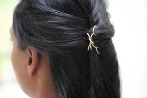 Tiny Branch & Seed Pearls Hair Prong