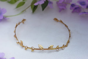 Full Bloom Field Crystals & Pearls Goddess Crown