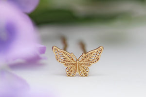 Little Filigree Butterfly Hair Prong