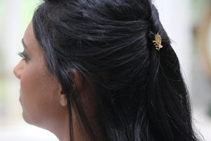 Gia Twig Crystal Leaf Hair Pin